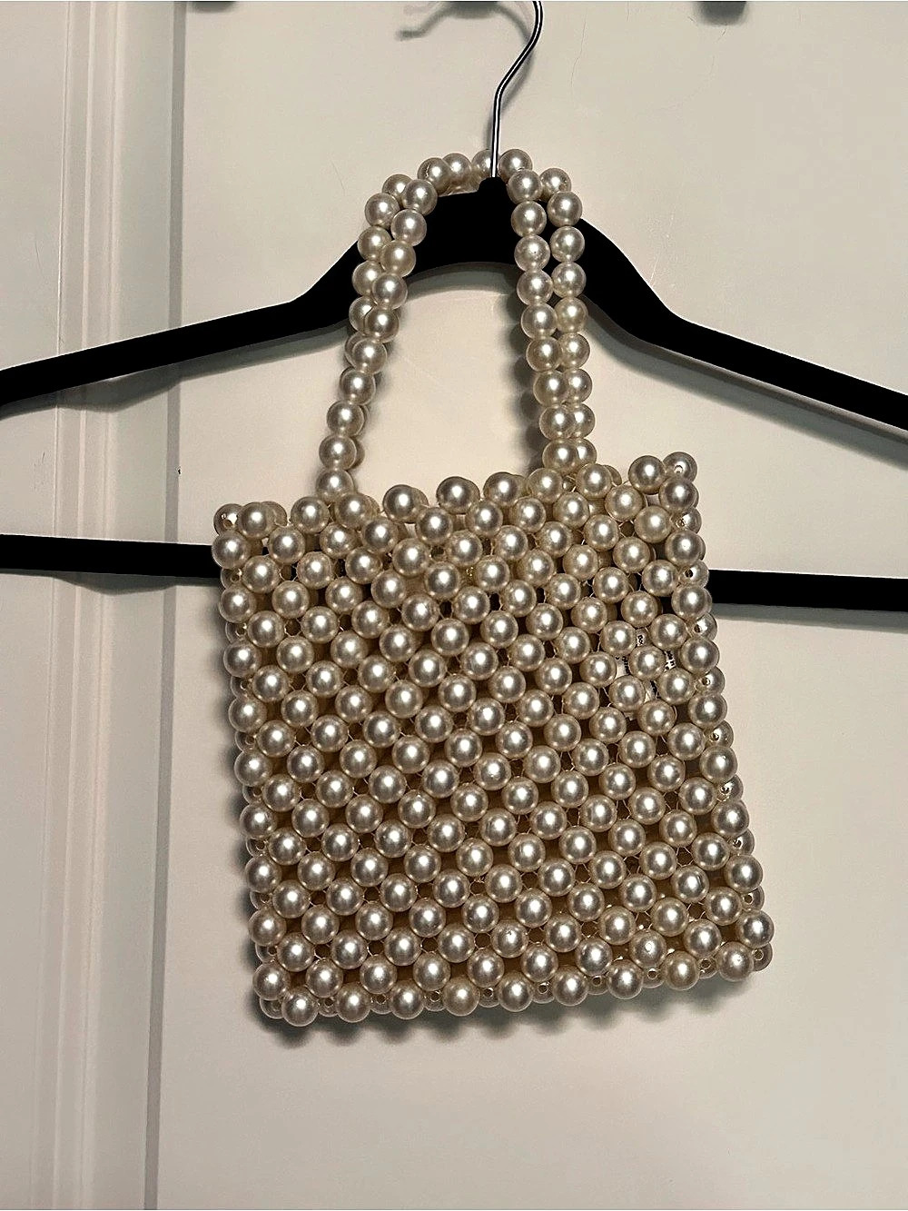J.Crew Faux Pearl Beaded Mini Tote Bag Bridal Evening Purse